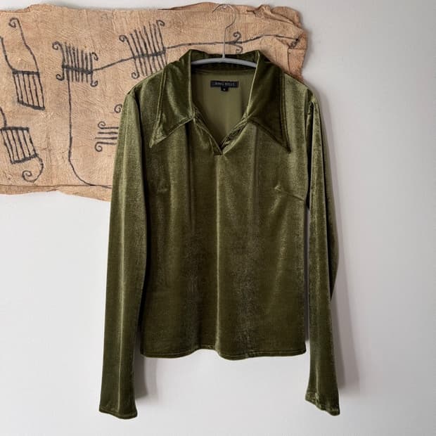 velour pullover blouse