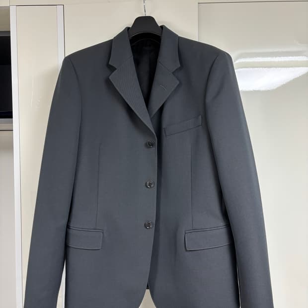 [48, 그레이] 르메르 울 블랜드 싱글 브레스티드 자켓