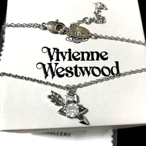(급처/새상품급) 비비안 웨스트우드 실버 진저 로고 목걸이