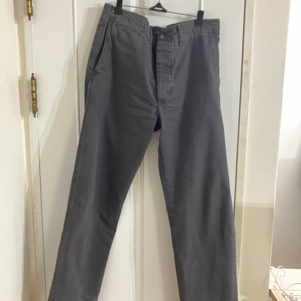 RRL 가먼트 드이 헤링본 필드 팬츠 블랙 32x32