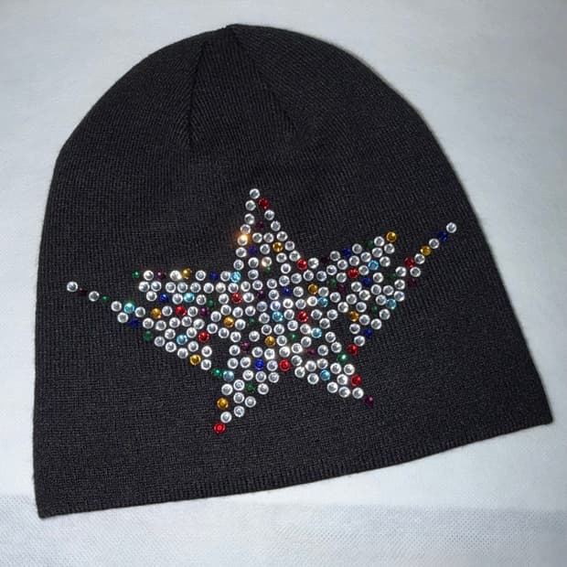 베이프 컬러 스톤 스타 비니 