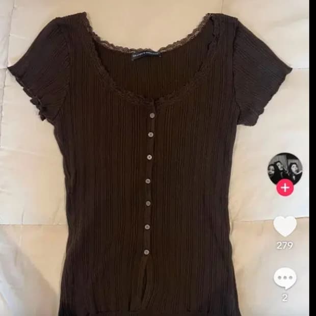 새상품)브랜디멜빌 브라운 레이스 탑