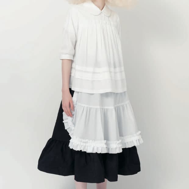 꼼데가르송 걸 리본스커트 