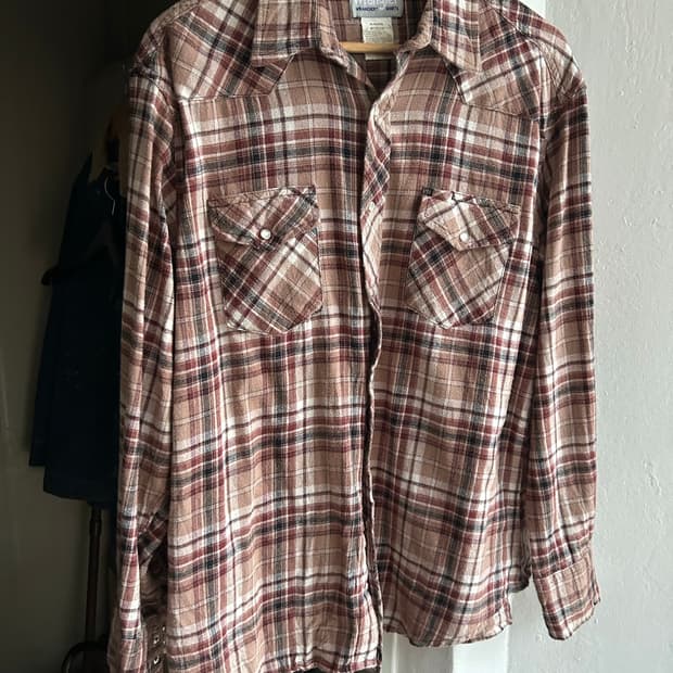 빈티지 랭글러 플란넬 웨스턴셔츠 XLsize