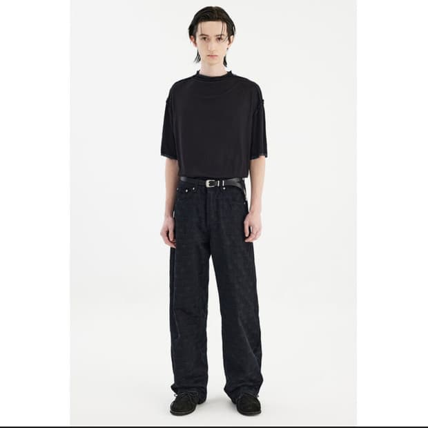 유스 star wide denim pants