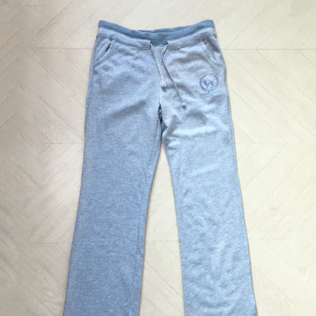 Blue  Mélange Stitch Detail Traning PT