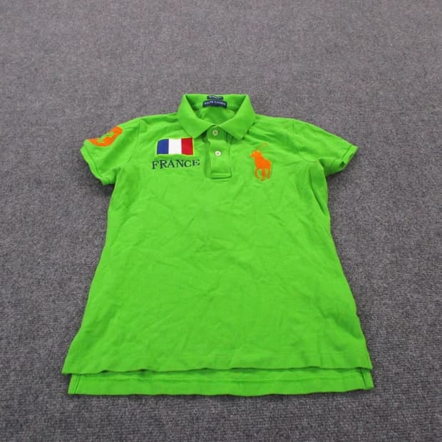 폴로 랄프로렌 빅포니 프랑스 커스텀 핏 폴로 셔츠 그린