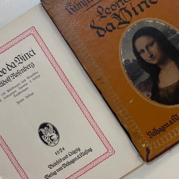 1924년 레오나르도 다빈치 빈티지 서적