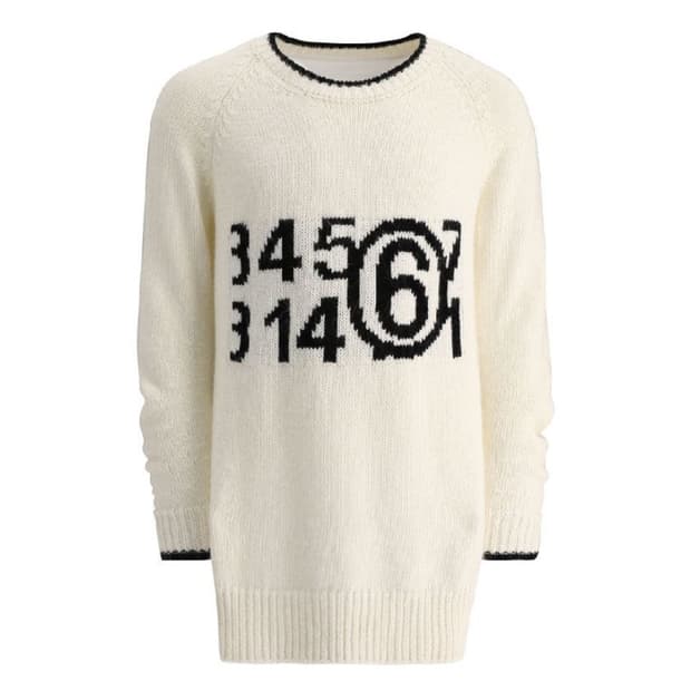 MM6 로고 니트 아이보리 M 무료배송