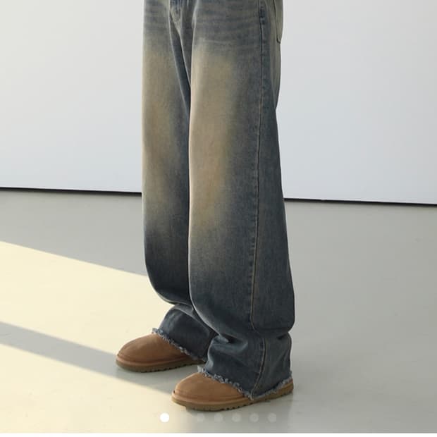 웨스턴 컨팅 틴 와이드 데님 팬츠