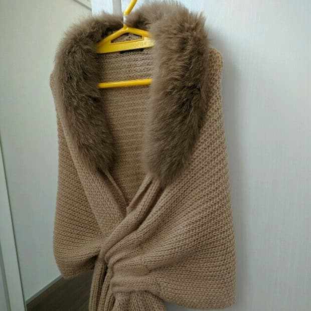 퍼 탈부착 케이프 숄 3way 갸루 y2k 2000s