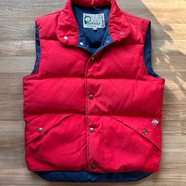 80s 팬필드 다운 푸퍼 베스트 made in usa