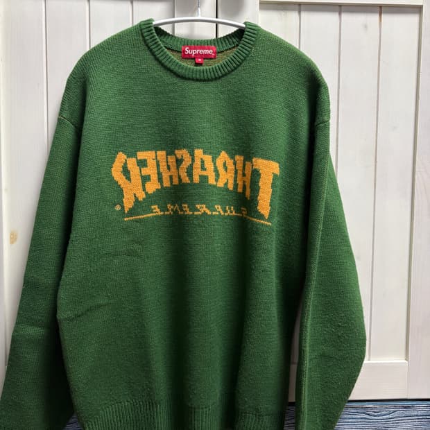 슈프림 트레셔 니트 그린 m사이즈
