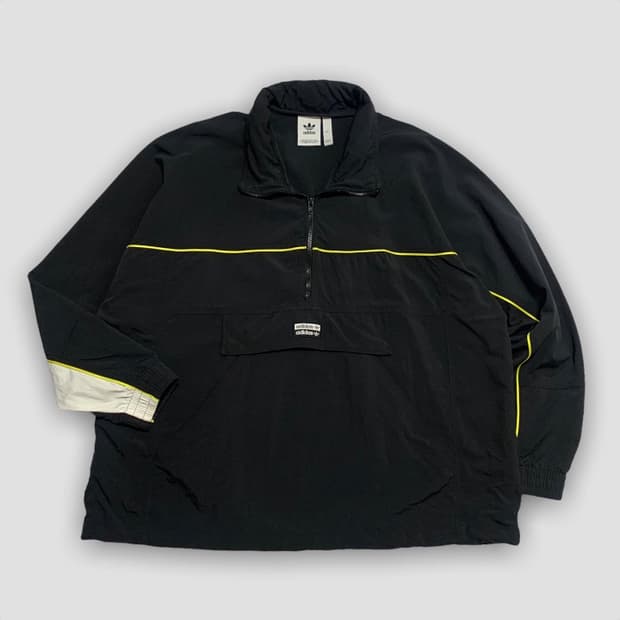 아디다스 빅로고 검흰 오레오 아노락 자켓