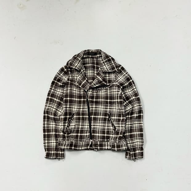 CRVX 체크드 싱글 집업 