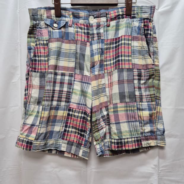 폴로 패치워크 하프팬츠 