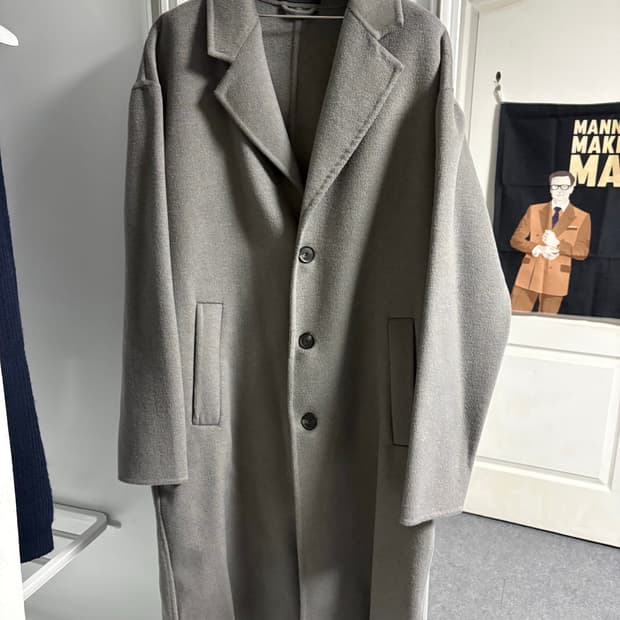 자라 울 더블 페이스트 코트