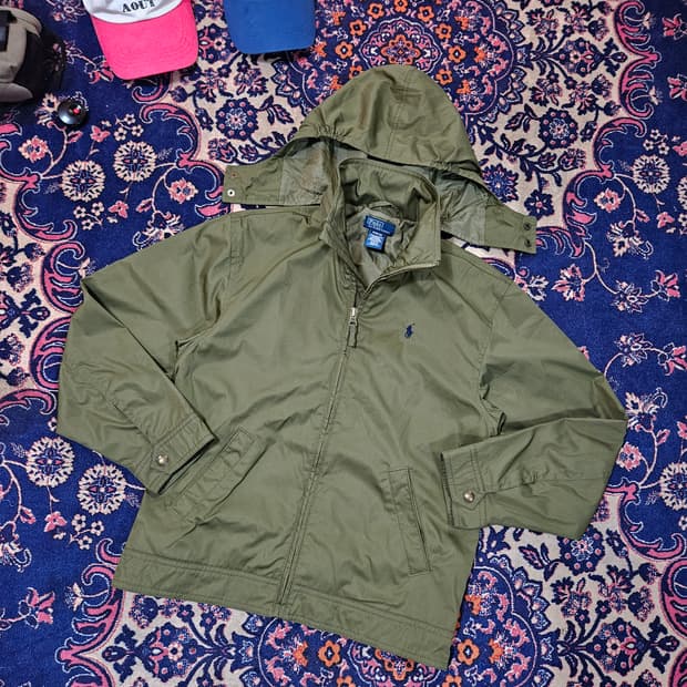 폴로랄프로렌 바람막이 올리브 블루종 자켓 