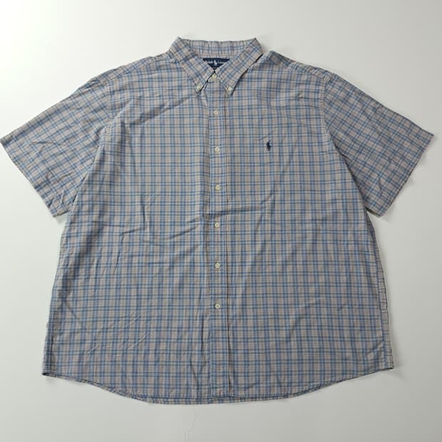CK822 2XL 폴로 00s 클래식 마드라스 반팔 셔츠 남방