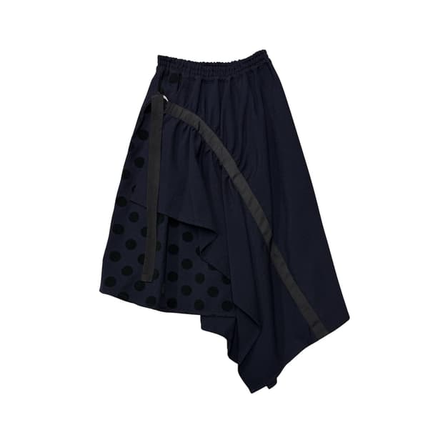 Gomme asymmetric skirt