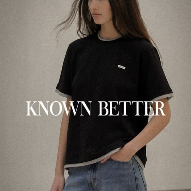 [새상품]노운베러 knownbetter 레이어드 블랙 티셔츠
