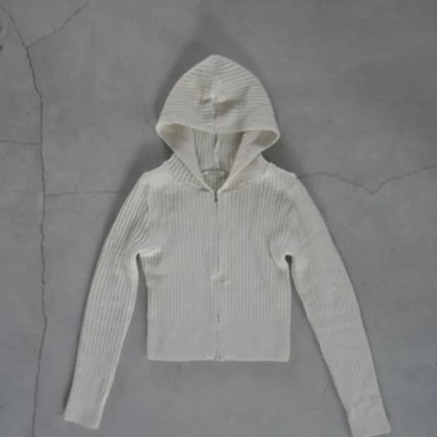 디에이디 니트 후드집업