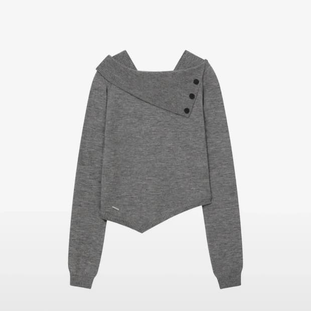 미세키서울 버튼 니트