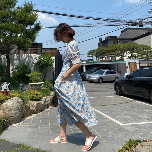 허앤쉬 플라워 드레스