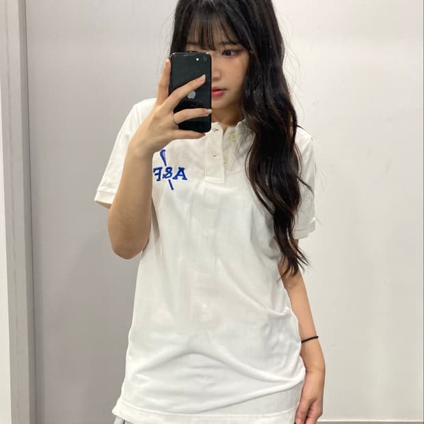 아베크롬비 화이트 PK 카라 티셔츠