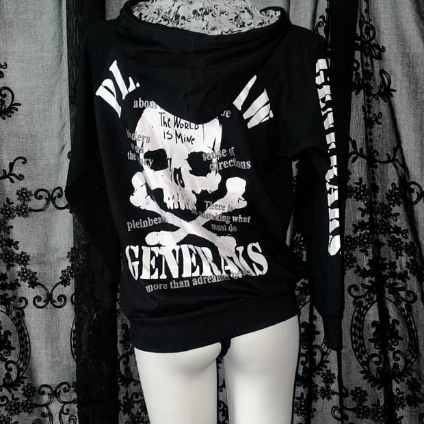 punk hooded zip-up