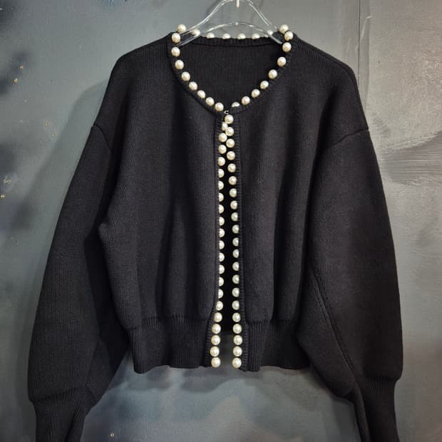 진주장식 가디건 55 66