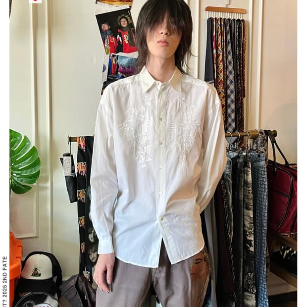 1980-90s KANSAI O2 Embroidery Old Shirt