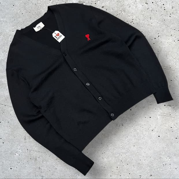 [XL] 20FW 아미 스몰 하트 블랙 가디건 A813