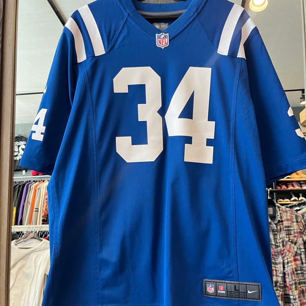 NFL 엔에프엘 블루 화이트 트렌트 리처드슨 넘버 34 삼선 사이드메쉬 