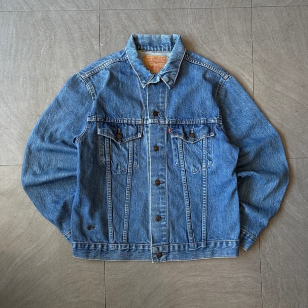 80년대 캐나다 생산 리바이스 75505 트러커 데님 자켓
