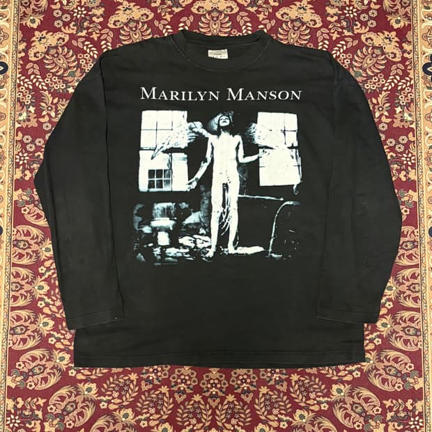 [XL] 빈티지 90‘s 마릴린 맨슨 안티 크라이스트 슈퍼스타 롱슬리브