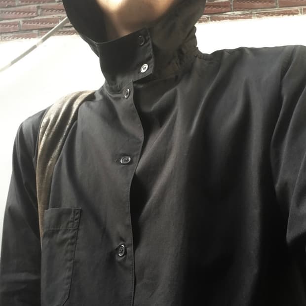 요지 야마모토 뿌르옴므 후드 셔츠