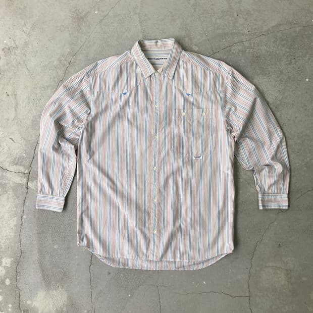 pastel striped shirt