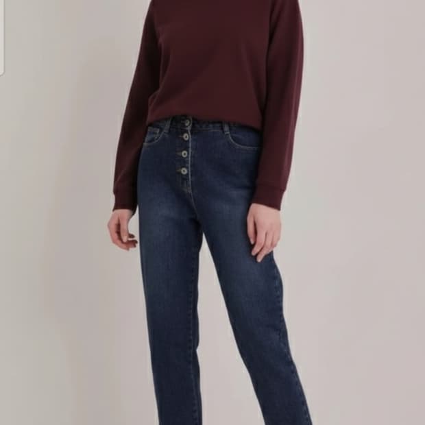 바네사브루노 아떼 블루워싱 다버튼 데님팬츠40사이즈(77사이즈)