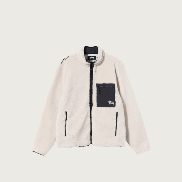 [L] 스투시 - 비너스 자카드 쉐르파 후리스 자켓