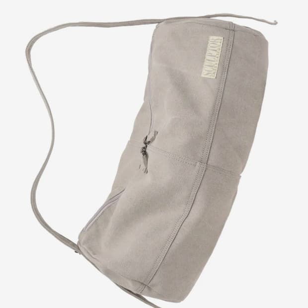 스컬프터 Vintage Canvas Duffel Bag Pale Gray