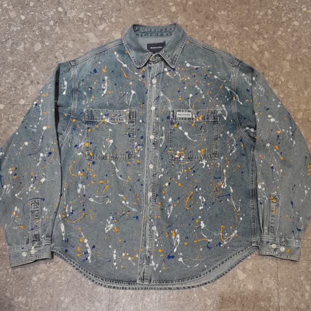 💥디스이즈네버댓 페인팅 데님셔츠 (XL) 