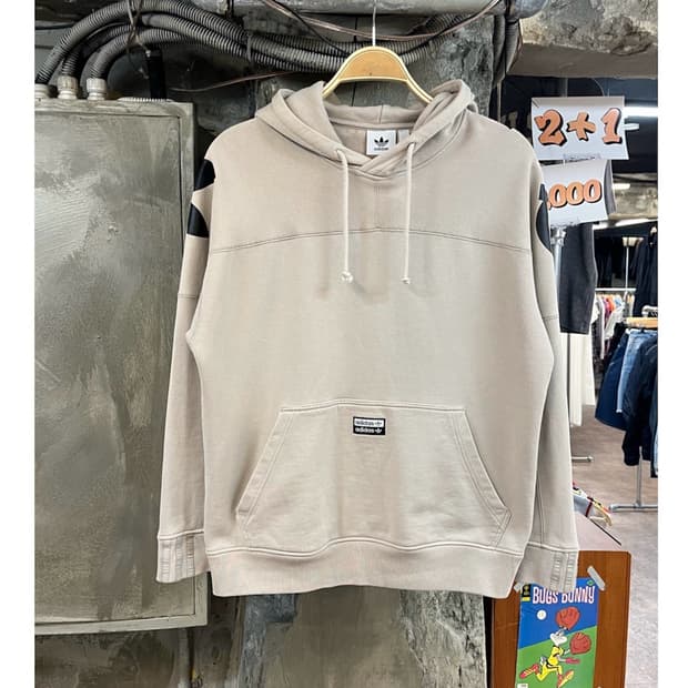 아디다스 후드티 베이지 L #csz4111