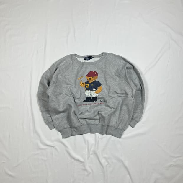 90‘s 93년도 폴로랄프로렌 polo 베어 프린트 맨투맨