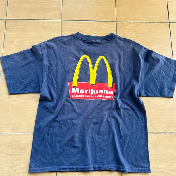 90‘s 맥도날드 마리화나 패러디 티셔츠