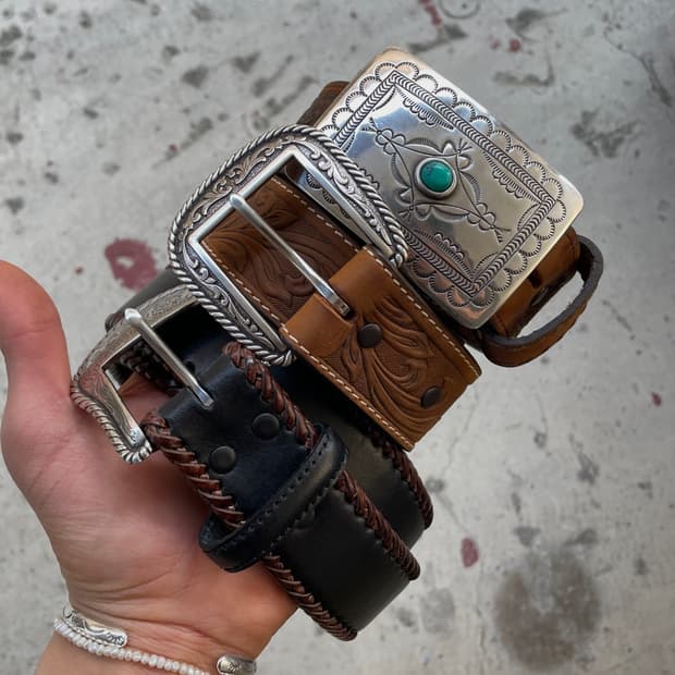 00s Nocona Studded Western Belt