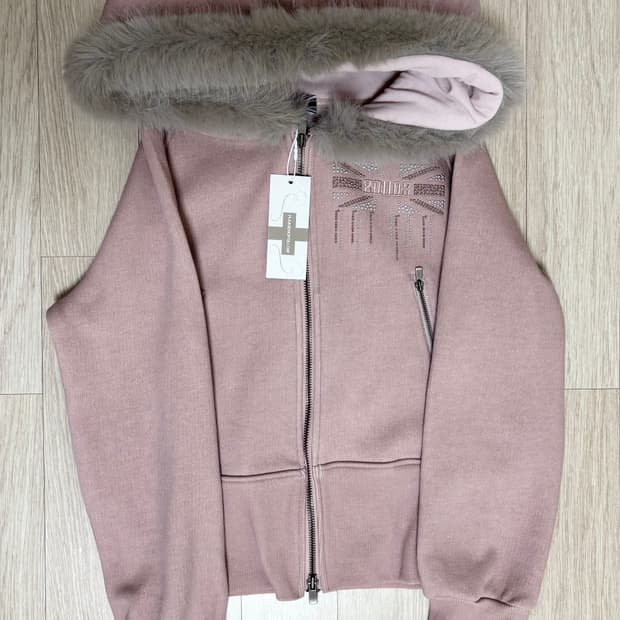 플리즈노팔로우 Becky Fur Hoodie Jacket 핑크 베키후드