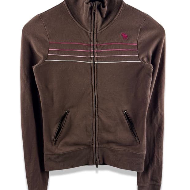 아베크롬비 브라운핑크 딱붙 코튼져지2776