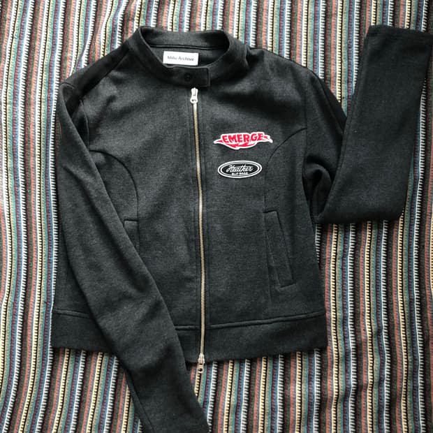 밀로우먼 트랙져지 레이서 자켓 차콜