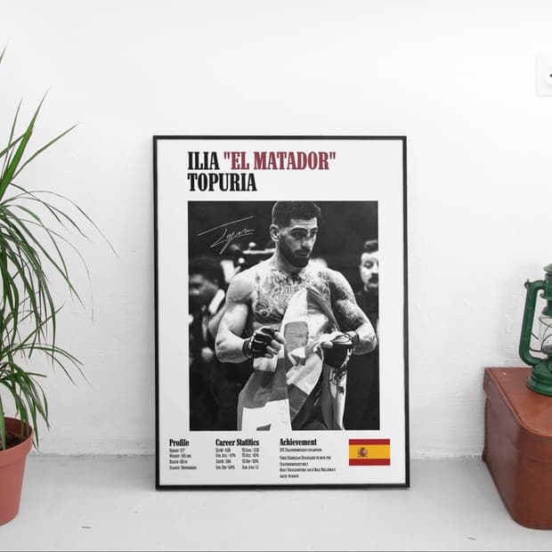 토푸리아 ufc 액자 대형 사이즈 50x70cm 포스터